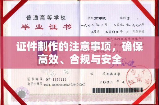 巴彦淖尔市证件制作的注意事项，确保高效、合规与安全