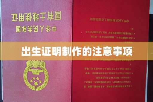 巴彦淖尔市出生证明制作的注意事项